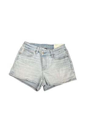 American Eagle Curvy High-Rise Shortie Light Wash Denim Shorts NWT size 6